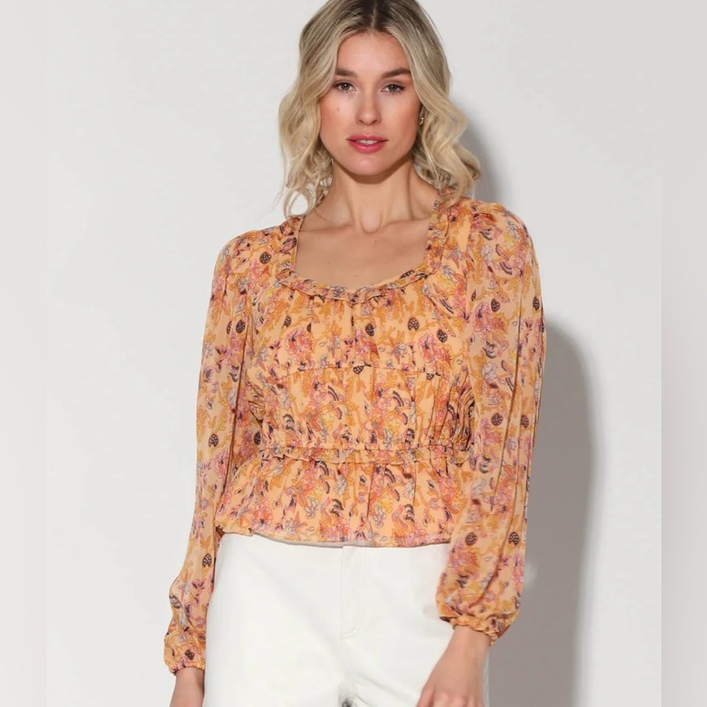 NWT Walter Baker Women Central Park Myka Top Size M